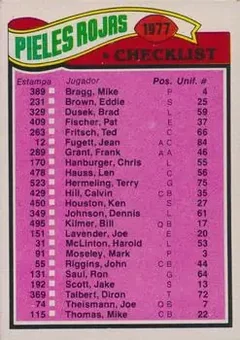 1977 Topps Mexican #228 - Card #228 - Washington Redskins 1977 Topps Mexican #228 - Card #228 - Washington Redskins