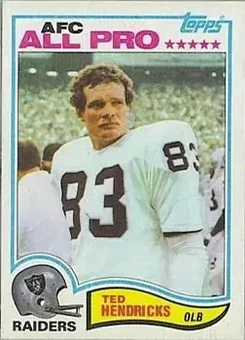 1982 Topps #190 - Ted Hendricks - Oakland Raiders