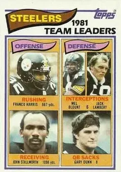 1982 Topps #202 - Card #202 - Pittsburgh Steelers