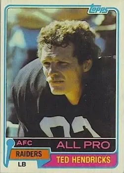 1981 Topps #200 - Ted Hendricks - Oakland Raiders
