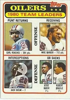 1981 Topps #207 - Card #207 - Houston Oilers