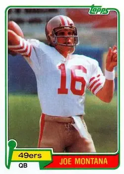 1981 Topps #216 - Joe Montana - San Francisco 49ers