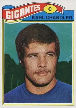 1977 Topps Mexican #236 - Karl Chandler - New York Giants