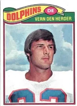 1977 Topps #233 - Vern Den Herder - Miami Dolphins