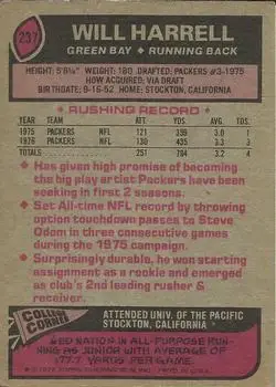 1977 Topps #237 - Will Harrell - Green Bay Packers