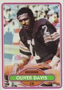 1980 Topps #49 - Oliver Davis - Cleveland Browns