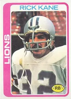 1978 Topps #126 - Rick Kane - Detroit Lions