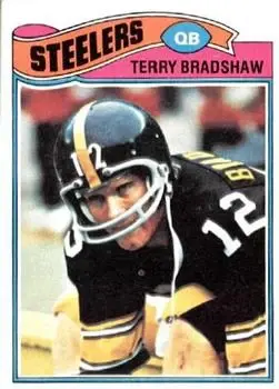 1977 Topps #245 - Terry Bradshaw - Pittsburgh Steelers