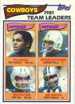 1982 Topps #307 - Card #307 - Dallas Cowboys