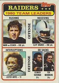 1981 Topps #359 - Card #359 - Oakland Raiders