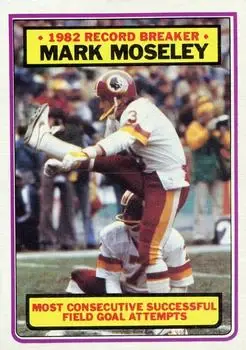 1983 Topps #5 - Mark Moseley - Washington Redskins