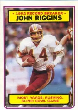1983 Topps #8 - John Riggins - Washington Redskins