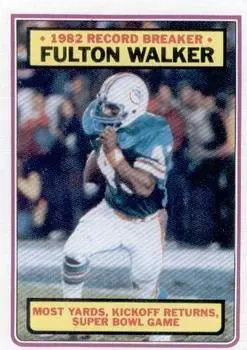 1983 Topps #9 - Fulton Walker - Miami Dolphins