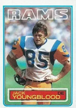 1983 Topps #96 - Jack Youngblood - Los Angeles Rams
