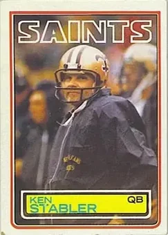 1983 Topps #118 - Ken Stabler - New Orleans Saints