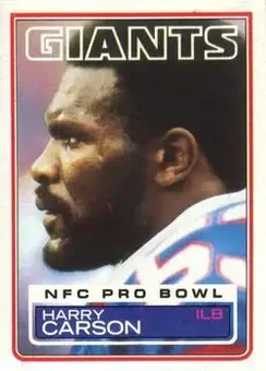 1983 Topps #123 - Harry Carson - New York Giants