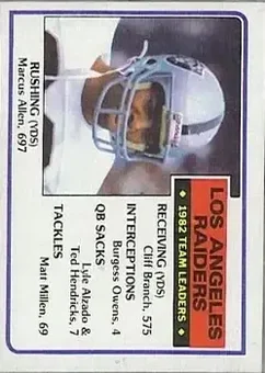 1983 Topps #293 - Marcus Allen - Los Angeles Raiders