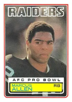 1983 Topps #294 - Marcus Allen - Los Angeles Raiders