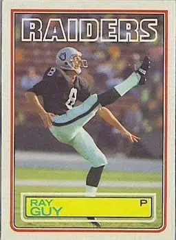 1983 Topps #299 - Ray Guy - Los Angeles Raiders