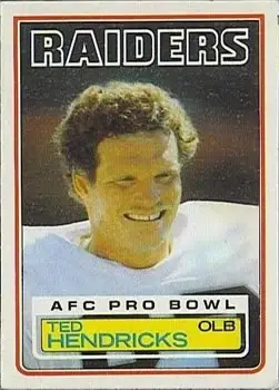 1983 Topps #302 - Ted Hendricks - Los Angeles Raiders