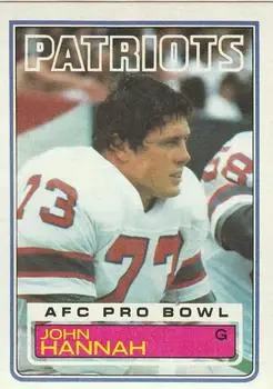 1983 Topps #330 - John Hannah - New England Patriots