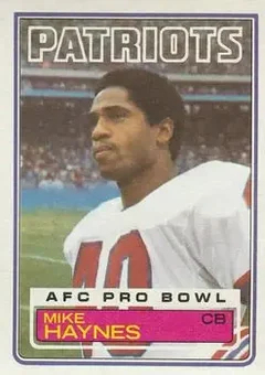 1983 Topps #332 - Mike Haynes - New England Patriots