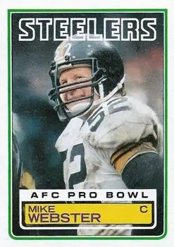1983 Topps #368 - Mike Webster - Pittsburgh Steelers