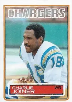 1983 Topps #377 - Charlie Joiner - San Diego Chargers