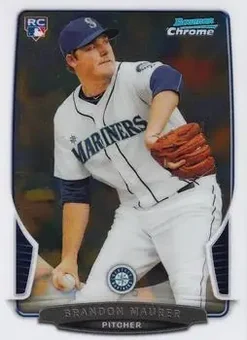 2013 Bowman Chrome #10 - Brandon Maurer - Seattle Mariners