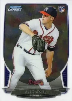 2013 Bowman Chrome #14 - Alex Wood - Atlanta Braves