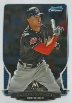 2013 Bowman Chrome #18 - Giancarlo Stanton - Miami Marlins - Front