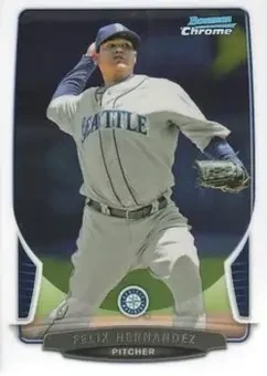 2013 Bowman Chrome #25 - Felix Hernandez - Seattle Mariners