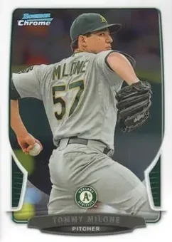 2013 Bowman Chrome #27 - Tommy Milone - Oakland Athletics