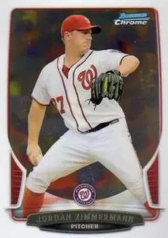 2013 Bowman Chrome #33 - Jordan Zimmermann - Washington Nationals