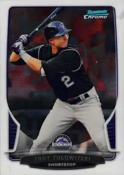2013 Bowman Chrome #36 - Troy Tulowitzki - Colorado Rockies - Front