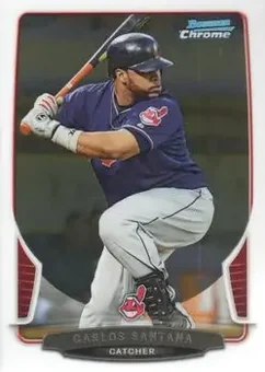 2013 Bowman Chrome #67 - Carlos Santana - Cleveland Indians