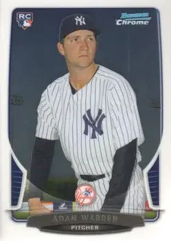 2013 Bowman Chrome #81 - Adam Warren - New York Yankees - Front