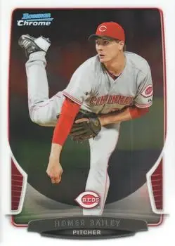 2013 Bowman Chrome #84 - Homer Bailey - Cincinnati Reds - Front