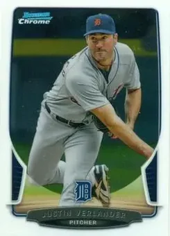 2013 Bowman Chrome #100 - Justin Verlander - Detroit Tigers