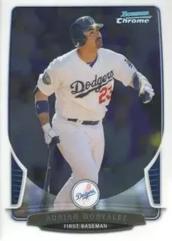 2013 Bowman Chrome #101 - Adrian Gonzalez - Los Angeles Dodgers