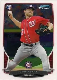 2013 Bowman Chrome #115 - Nathan Karns - Washington Nationals