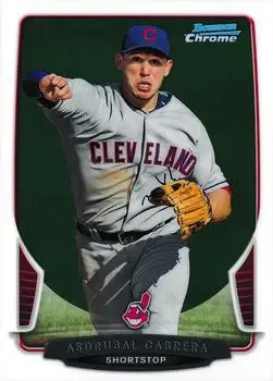 2013 Bowman Chrome #141 - Asdrubal Cabrera - Cleveland Indians - Front