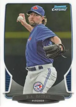 2013 Bowman Chrome #156 - R.A. Dickey - Toronto Blue Jays - Front