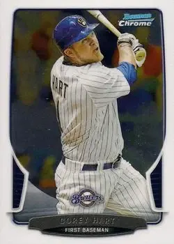 2013 Bowman Chrome #179 - Corey Hart - Milwaukee Brewers - Front