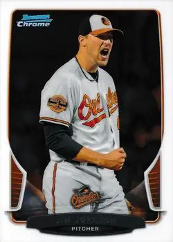 2013 Bowman Chrome #185 - Jim Johnson - Baltimore Orioles - Front