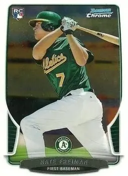 2013 Bowman Chrome #202 - Nate Freiman - Oakland Athletics - Front