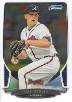 2013 Bowman Chrome #211 - Kris Medlen - Atlanta Braves - Front