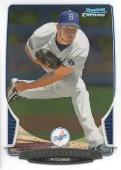 2013 Bowman Chrome #220 - Clayton Kershaw - Los Angeles Dodgers - Front