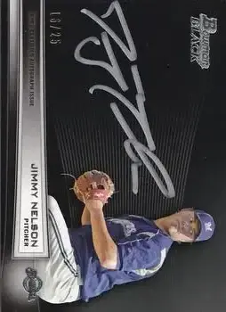 2013 Bowman Chrome - Black Collection Autographs #BBC-JN - Jimmy Nelson - Milwaukee Brewers