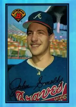 2013 Bowman Chrome - Blue Sapphire Refractor Rookie Reprints #266 - John Smoltz - Atlanta Braves - Front